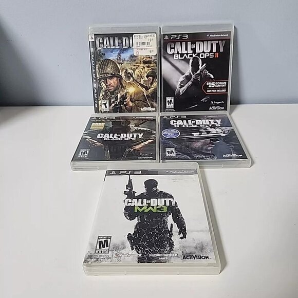 5 Different Call of Duty Lot Sony Playstation 3 PS3 - Black Ops Ghosts MW3 More